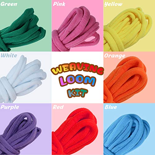 PREBOX Weaving Loom Kit Toys for Kids and Adults, Potholder Loops Crafts for Girls Ages 6 7 8 9 10 11 12, 7" Pot Holder Loom Knitting Kits and Gifts PREBOX