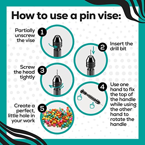 Roxy Epoxy Aluminum Alloy Pin Vise Hand Drill Bits (26 Pcs) - Rotary Tool for Resin Crafts, Jewelry Repair, and Wood Carving - Micro Mini Twist Roxy Epoxy