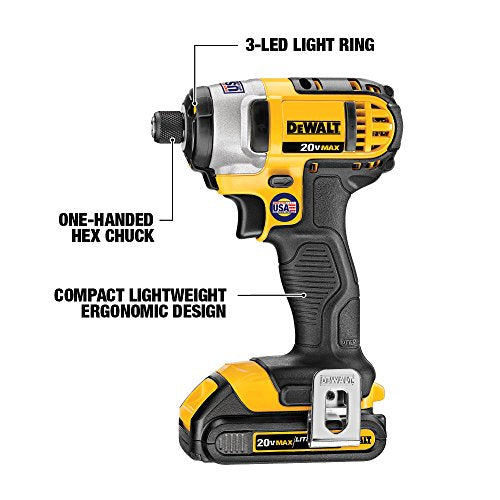 DEWALT 20V MAX Power Tool Combo Kit, 4-Tool Cordless Power Tool Set with 2 Batteries and Charger (DCK444C2) DEWALT