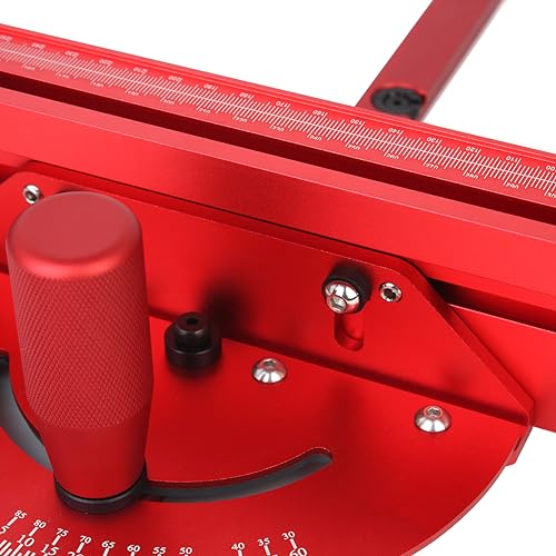 Precision Miter Gauge System Aluminum Alloy Table Saw Miter Gauge with Miter Fence and a Repetitive Cut Flip Stop for Table Saw (Miter Gauge & Fence JCFANTS