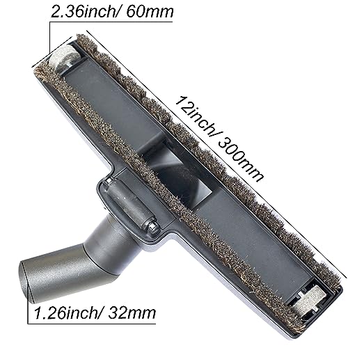 For Carpet & Hard Floors Vacuum Brush Attachment with Horse Hair Bristles and Wheels Using On Any Surface without Scratches - Hardwood Floor GHAMADE