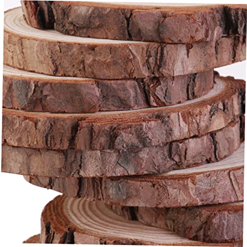 EXCEART 5pcs Wood Cutout Ornament Wood Ornament Wood Slices for Wedding Unfinished Wood Kit Circles Crafts Wedding Centerpiece Wood Shapes Pole Wrap EXCEART