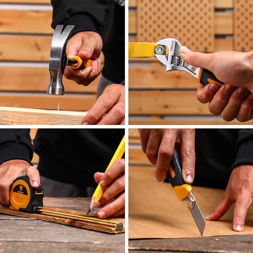 Cordless Drill Tool Kit Set: 20V Power Drill Tool Box with Battery Electric Drill Driver for Men Home Hand Repair Basic Toolbox Tools Sets Drills DEKOPRO