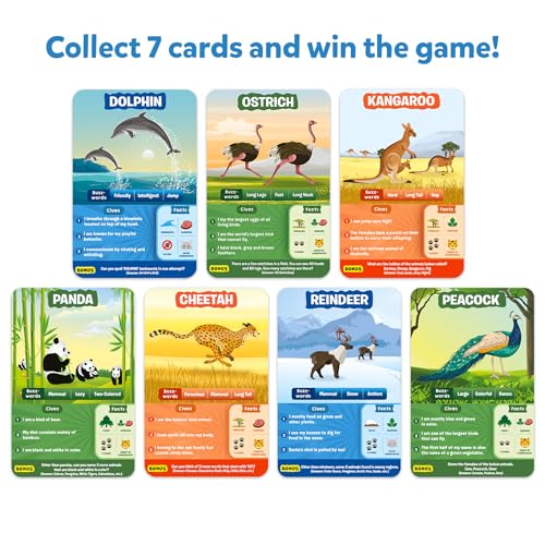 Skillmatics Card Game - Guess in 10 Animal Planet, Perfect for Boys, Girls, Kids, and Families Who Love Toys, Board Games, Gifts for Ages 6, 7, 8, 9 Skillmatics