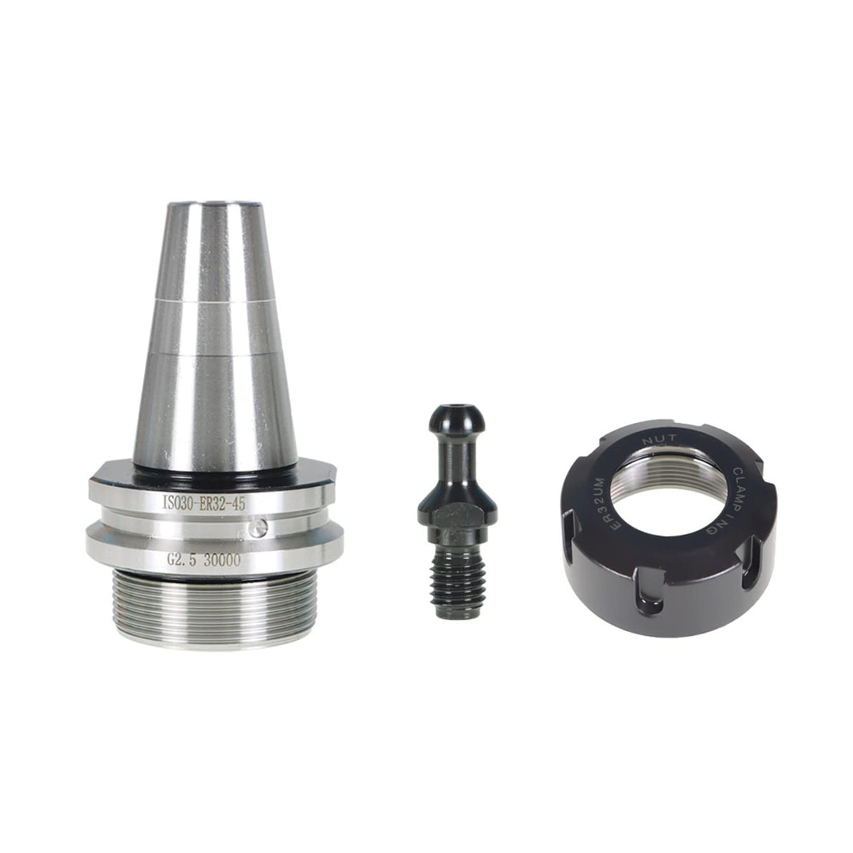 findmall ISO30 ER32-45L Chuck Tool Holder Balance Collet Chuck G2.5 30000RPM CNC Stainless Steel Tool Holder with Pull Stud Milling Lathe Fit for CNC findmall