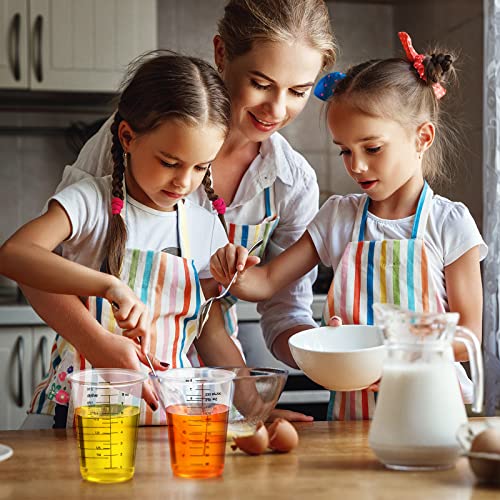 200 Count Disposable Measuring Cups for Resin 8 oz Clear Plastic Epoxy Cups Reusable Multipurpose Stain Paint Liquid Mixing Cups for Cooking and Yunsailing