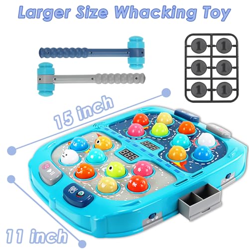 Whack Mole Game for Toddlers, Toys for 3+ Year Old Boys, Interactive Pounding Toy for Kids, 9 Speeds for Beginners/The Skilled/Experts to Challenge, Pafolo