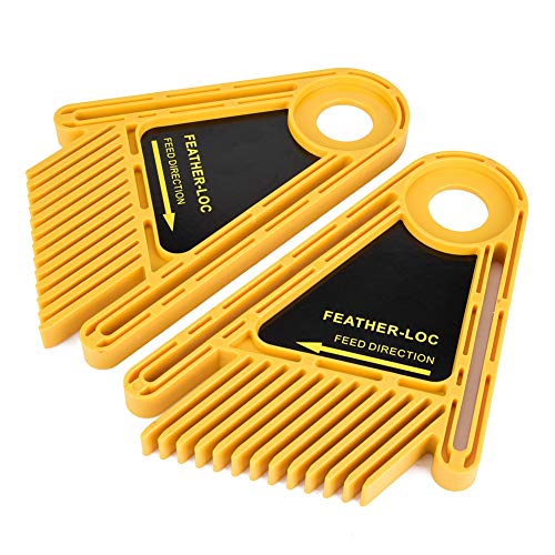 Featherboard for Table Saws, Adjustable Double Feather Board with Plastic Slide Block Gasket and Screws, Professional Multipurpose Table Saw Liccx
