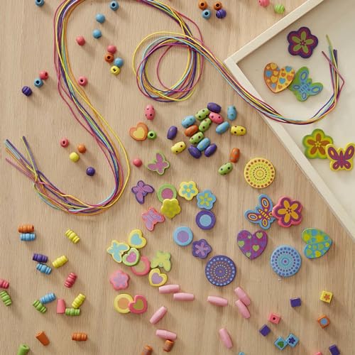 Melissa & Doug Created by Me! Bead Bouquet Deluxe Wooden Bead Set With 220+ Beads for Jewelry-Making, for 4+ years, Multicolor, 9½ Melissa & Doug