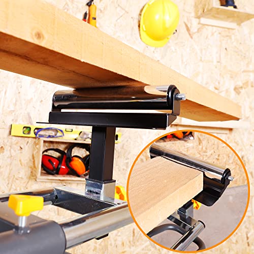 Deluxe Heavy Duty Rolling Miter Saw Stand with 8 in Wheels 330 Lbs Load Capacity Black and Grey Single Pack WK-MS029E-2 WORKESS