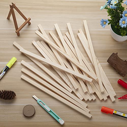 Wood Square Dowel Rods, 20PCS 1/2" x 12" Square Wooden Dowel Rods Wooden Sticks for Crafts, Unfinished Hardwood Sticks Wood Strips for Woodworking, Coowayze