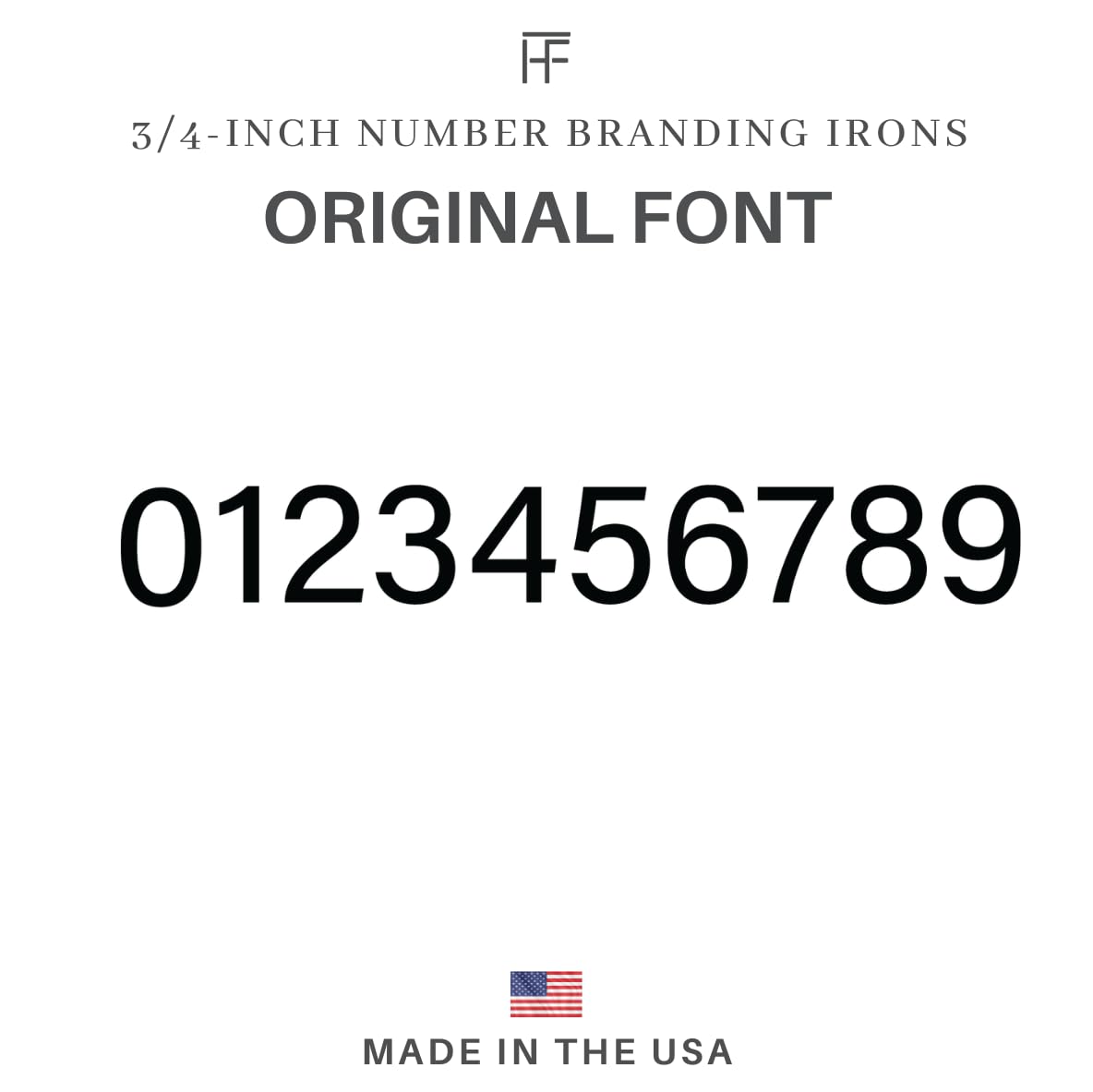 3/4" Number Mini Steel Branding Irons Kit for Hats, Wood Burning, DIY Beginner Adult Crafts Bullet Points - MADE IN THE USA (Original Font) The Heritage Forge