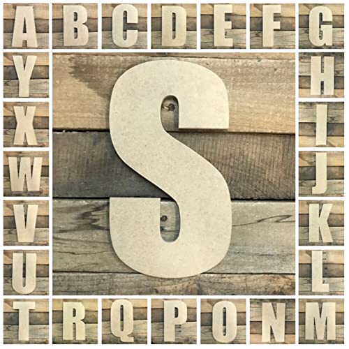 11" Wooden Craft Letter W Unfinished, Impact Font, Craft Cutout on 1-8" MDF Build-A-Cross