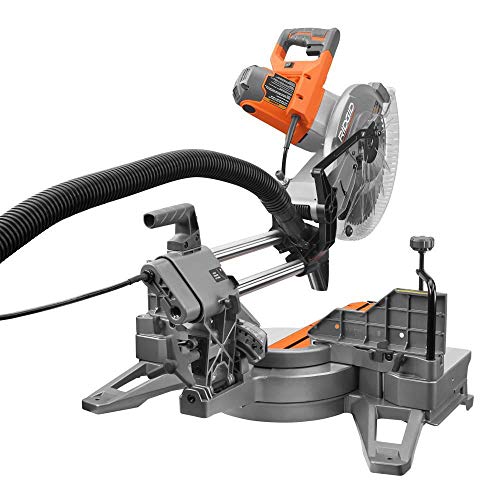 RIDGID 15 Amp Corded 12 in. Dual Bevel Sliding with 70 Deg. Miter Capacity and LED Cut Line Indicator RIDGID