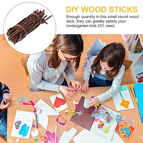 SEWACC 50pcs Branch Material Natural Wood Log Sticks Wooden Dowel Rod Cane Accessories Birch Wood Sticks Dry Wooden Sticks Vase Wood Crafts DIY SEWACC