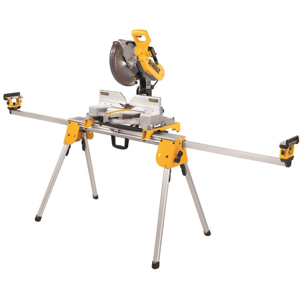 DEWALT Miter Saw Stand, Collapsible and Portable, 40” Beam, Extends up to 10 ft, Holds up to 500 lbs (DWX724),Silver DEWALT
