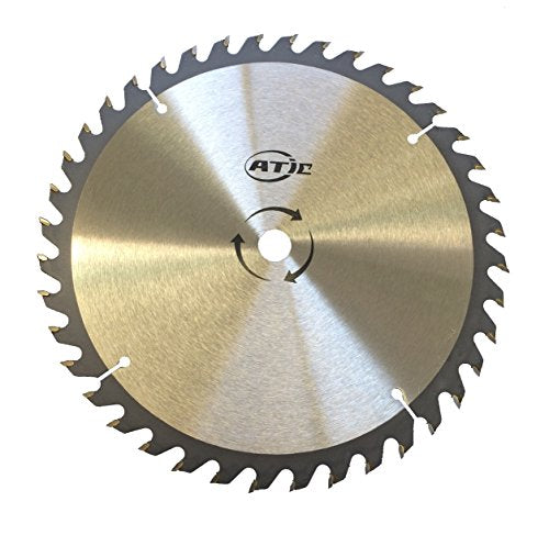 9" 40 Tooth Carbide Tip General Purpose Wood Cutting Circular Saw Blade with 5/8" Arbor (2 Pack) ATIE