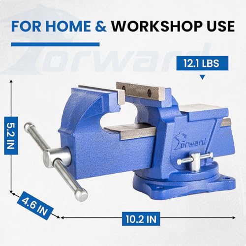 Forward 0804 4-Inch Bench Vise with Swivel Base and Anvil (4") Forward