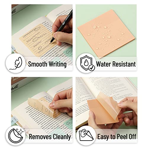 Mr. Pen- Transparent Sticky Notes, 200 pcs, Pastel Colors, See Through Sticky Notes, Sticky Notes Transparent, Sticky Notes Clear, Annotation Sticky Mr. Pen