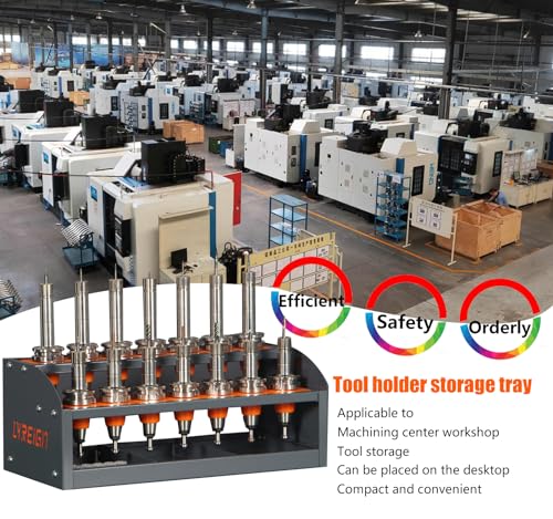 CAT 40 Tool Cart CNC, CNC Tool Holder on Desktop Randomly Placed, CNC Tool Carts Small, CNC Tool Cabinet, Easy and Convenient CNC Tool Storage CNC LYREIGN