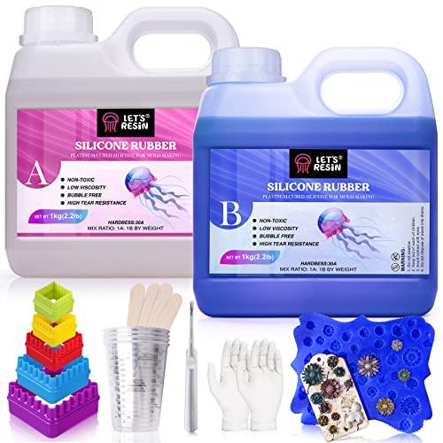 LET'S RESIN Silicone Mold Making Kit 0A, Extra Soft & Elastic Molding  Silicone