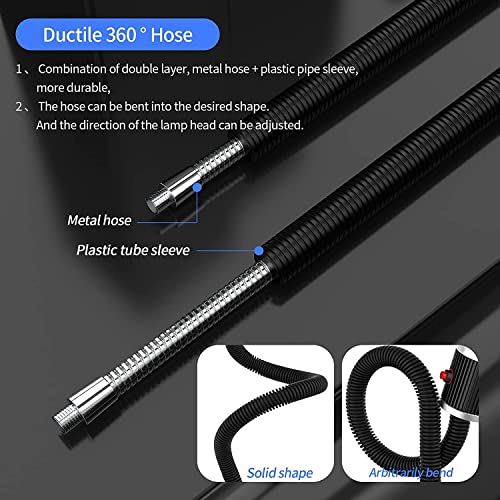 XINYIQI Led Work Light,IP65 Water Proof Flexible Gooseneck Lamp, Led Light gooseneck 900 Lumen for Lathe Milling, Drill Press, Industrial Lighting XINYIQI