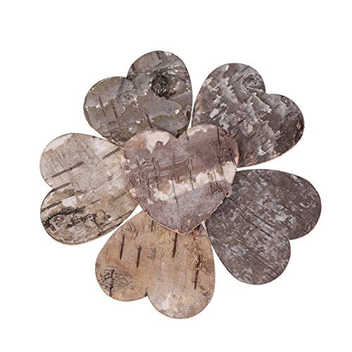 SUPVOX 80pcs Unfinished Wood Heart Cutouts Rustic Wooden Heart Shapes Log Slices for Wedding Centerpieces Arts Crafts DIY Decoration SUPVOX