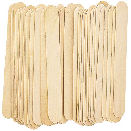 Pandaspa 200 Pieces Jumbo Craft Sticks, Premium Natural Wood for Building, Mixing, and Creating Craft Projects, Size 6 x 3/4 Pandaspa