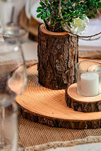 Set of (10) 11-12 inch Wood Slices for centerpieces! Wood Slice centerpieces, Wood Rounds, Tree Slices (11 inch) Rustic Wood Slices Inc.