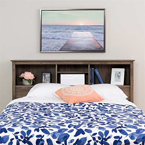 Atlin Designs Transitional Wood Double or Queen Headboard in Gray Atlin Designs