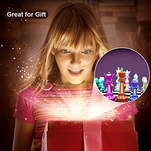 Endoto Resin Chess Pieces Mold Set, 16 Pieces Full Size 3D Silicone Chess Molds Kit for Epoxy Resin Casting, Family Party Board Games and Home Endoto