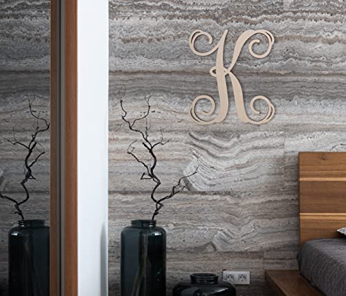 Wooden Letters by Jess and Jessica – Cursive Wood Letter for Wall Décor – Various Sizes – Premium Quality & Durable – Smooth Laser Cut – Unfinished Jess and Jessica