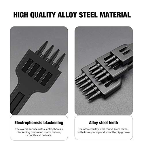 BESPORTBLE 3pcs Leather Craft Tool Curved Stitching Chisels DIY Prong DIY Tools Round Hole Chisel Hole Punch Kit Leather Tooling Leather Punch Tool BESPORTBLE