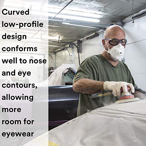 3M Aura Particulate Disposable Respirator 9211+ with Cool Flow Valve, N95, Smoke, Grinding, Sanding, Sawing, Sweeping, Woodworking, Dust, 10/Pack 3M Personal Protective Equipment