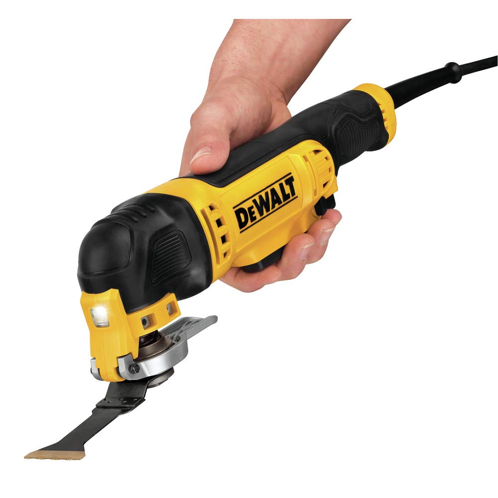 DEWALT Oscillating Tool, 3-Amp, Includes Wood Blades, Sandpaper and Tool Bag, Corded (DWE315K) DEWALT