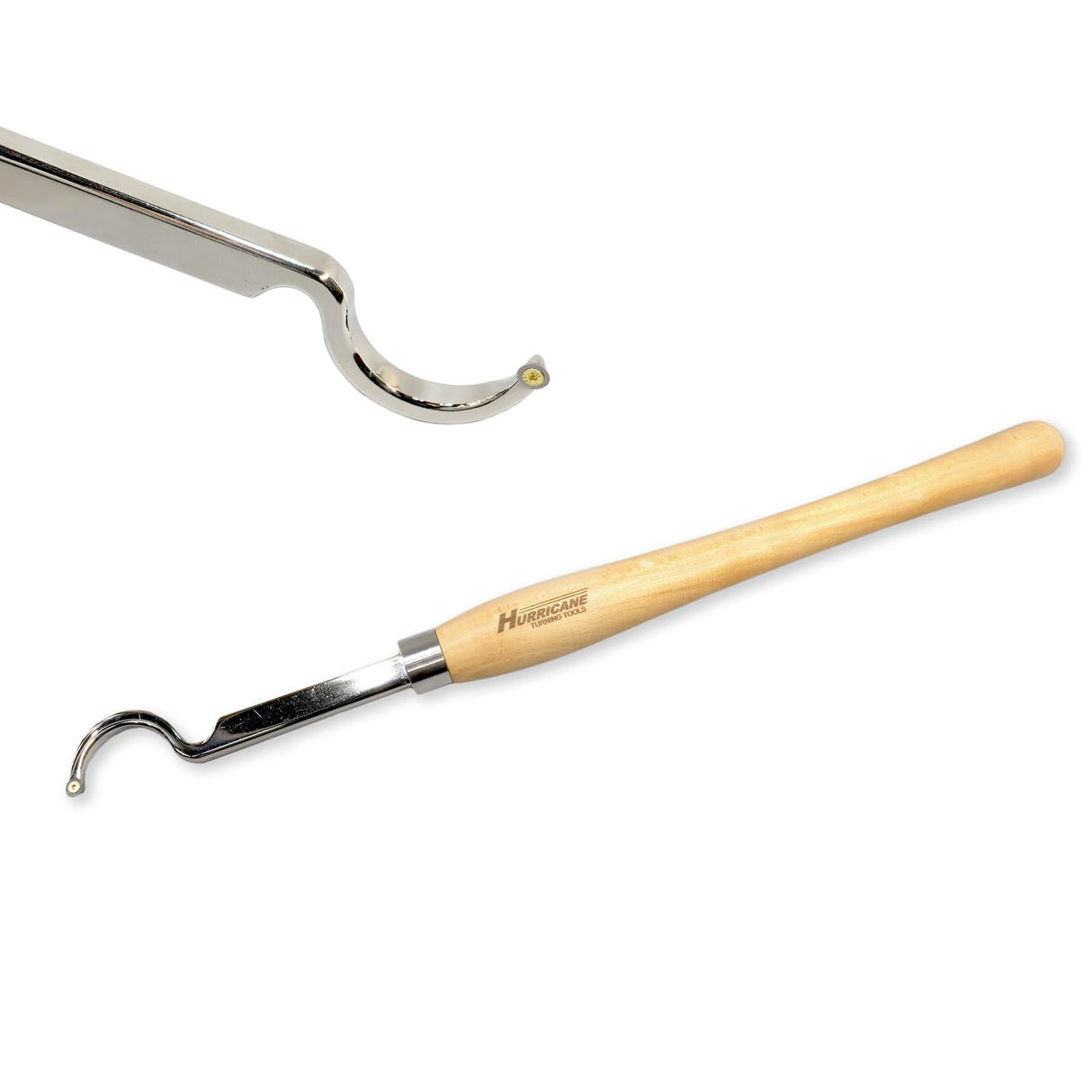Hurricane Turning Tools, Mid-Size Carbide Tipped Curved Hollowing Tool, 2 For Woodturning Hurricane Turning Tools