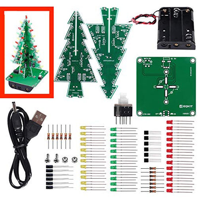 Colorful LED RGB LED Flashing Christmas Tree DIY Kits Electronics Colorful 3D Xmas Tree DIY Module Funny Kits PCB Board for Practice Learning