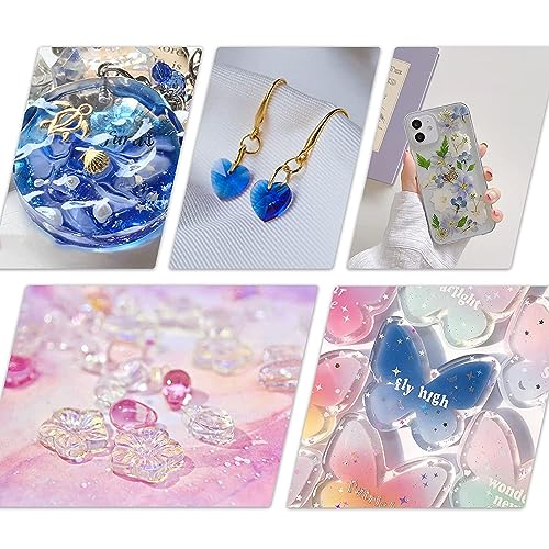 UV Resin 1000g, Upgrade Crystal Clear Hard Ultraviolet Epoxy Resin Glue, Low Odor Transparent Solar Cure Sunlight Activated Resin for Jewelry Making, EPRESINART