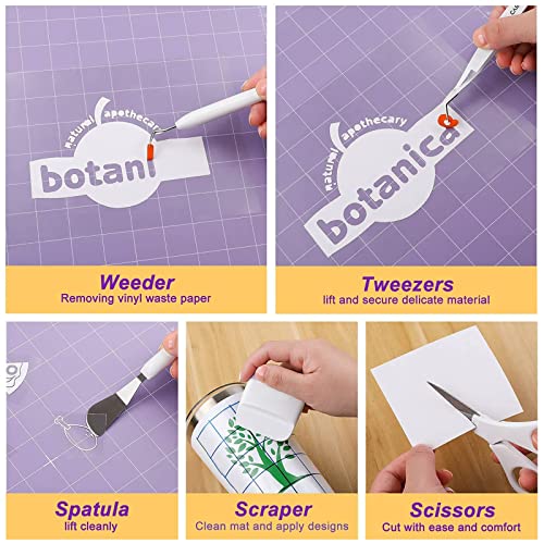 13 Pcs Vinyl Weeding Tools Stainless Steel Plotter Accessories HTV, Precision Carving Craft Hobby Knife Kit +1 Piece Storage Bag, Silhouettes, ImnBest
