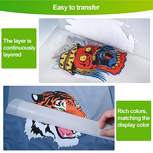 CenDale DTF Transfer Film and Powder Kit - 30 Sheets A4 DTF Film for Sublimation, 14oz White Medium DTF Powder, Direct-to-Film Transfer for Any CenDale