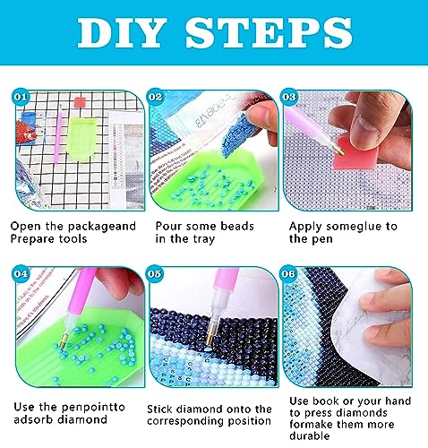 Meothan 5D Dragon Diamond Art Kit, Dragon Stained Glass Diamond Painting Kits for Adult Beginner Kids, Full Drill Dragon Diamond Art Painting Diamond Meothan