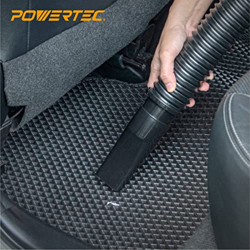 POWERTEC 70208V 2-1/4 Inch Dust Collection Flexible Hose Kit,Black POWERTEC