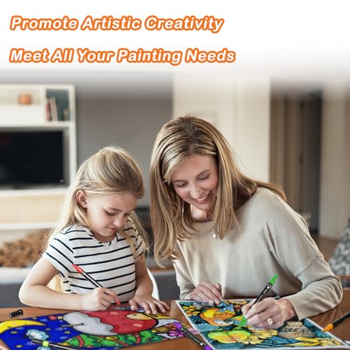 Acrylic Paint Pens Markers, 24 Colors Dual Tip Acrylic Paint Pens for Rock Painting, Wood, Canvas, Stone, Glass, Ceramic Surfaces, DIY Crafts Making TANMIT