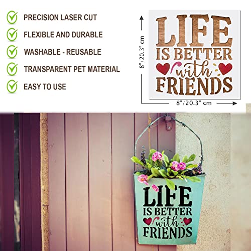 16 Piece Inspirational Word Stencil Set - Stencils for Painting on Wood - Quotes Include Dream, Faith Hope Love - Reusable Stencils for Painting on DLY LIFESTYLE