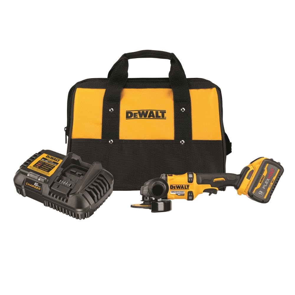 DEWALT FLEXVOLT 60V MAX* Angle Grinder with Kickback Brake Kit, 4-1/2-Inch to 6-Inch (DCG418X1) DEWALT