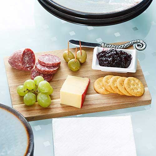 Glad Acacia Wood Cutting Board for Kitchen | Small Reversible Solid Butcher Block | Cooking Supplies for Chopping, Carving, and Serving, 11 x 7 Glad