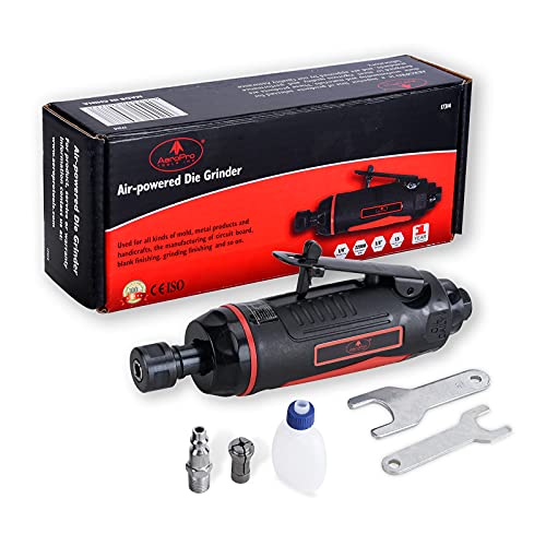 AEROPRO TOOLS 1/4-Inch Mini Air Straight Die Grinder AP17314 with 1/4 collect, 22000 RPM AEROPRO TOOLS INC