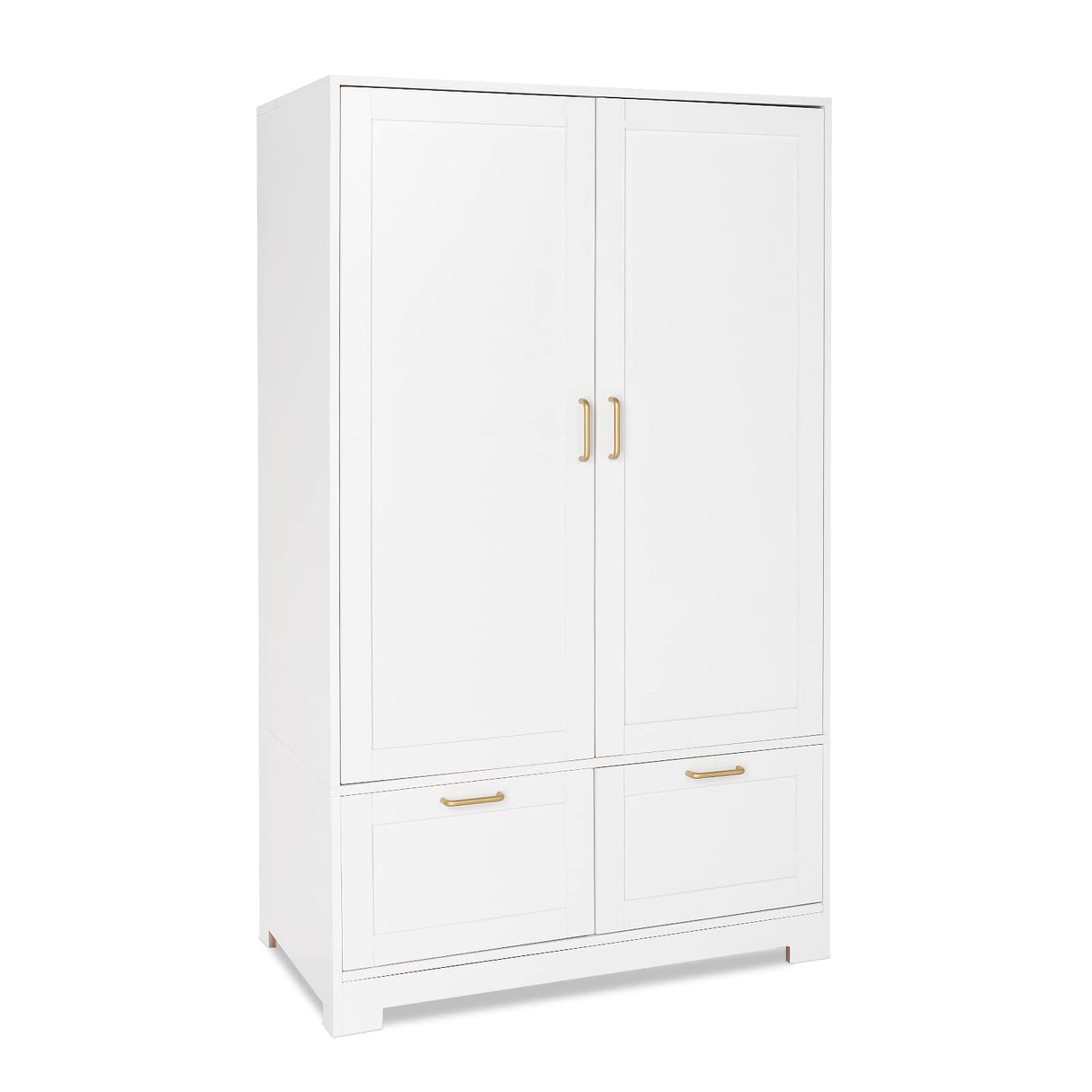 VINGLI Wide White Armoire Wardrobe Closet with Adjustable Shelves and Drawers, 60" Freestanding Closet Wardrobe Cabinet, Armoires and Wardrobes with VINGLI