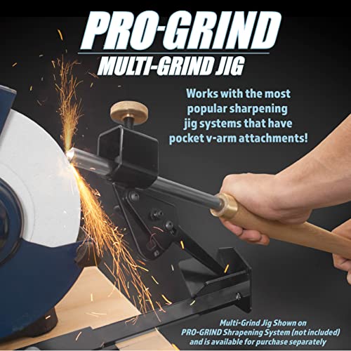 Pro Grind Multi-Grind Sharpening Jig with Setup Blocks for Multiple Tool Grinds and For Use with Sharpening Systems that Use Pocket V-Arm Attachments Peachtree Woodworking Supply