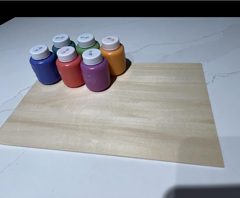 Basswood Sheets 1/16 Wood Sheets- Plywood Boards - 8 Pack of 12"x 8" Plywood Board Wood Sheets | Unfinished Wood Crafts Bass Wood Thin Wood Engraving Hammont